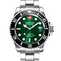 Swiss Military Hanowa Swiss Military Hanowa Sealord SMWGL0006302  SMWGL0006302 механические мужские часы зеленый циферблат, браслет нержавеющая сталь — вид спереди