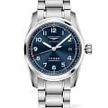 Longines Longines Spirit Prestige Edition L3.810.4.93.9  L38104939 механические мужские часы синий циферблат, браслет нержавеющая сталь — вид спереди