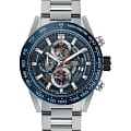 TAG Heuer TAG Heuer Carrera CAR201T.BA0766  CAR201T.BA0766 механические мужские часы синий циферблат, браслет нержавеющая сталь — вид спереди