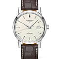 Longines Longines 1832 L4.825.4.92.2  L48254922 механические мужские часы белый циферблат, браслет кожаный — вид спереди