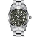 Hamilton Hamilton Khaki Field Auto H70605163  H70605163 механические мужские часы зеленый циферблат, браслет нержавеющая сталь — вид спереди