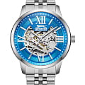 Slazenger Slazenger SL.09.2337.1.06  SL.09.2337.1.06 механические мужские часы голубой циферблат, браслет суперметалл — вид спереди