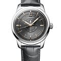 Longines Longines Heritage L1.648.4.62.2  L16484622 механические мужские часы черный циферблат, браслет кожаный — вид спереди