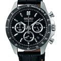Seiko Seiko Spirit Chronograph SBTR021  SBTR021 кварцевые мужские часы черный циферблат, браслет кожаный — вид спереди