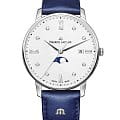 Maurice Lacroix Maurice Lacroix Eliros Moonphase EL1096-SS001-150-1  EL1096-SS001-150-1 кварцевые женские часы  белый циферблат, браслет кожаный — вид спереди