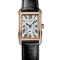 Longines Longines DolceVita L5.255.9.71.0  L52008710 кварцевые женские часы белый циферблат, браслет кожаный — вид спереди