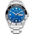 Citizen Citizen Automatic NH7530-52M  NH7530-52M механические мужские часы синий циферблат, браслет нержавеющая сталь — вид спереди