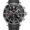 Swiss Military by Chrono Swiss Military by Chrono Sports Chronograph SM34103.07  SM34103.07 кварцевые мужские часы черный циферблат, браслет силикон — вид спереди