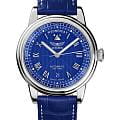 Aviator Aviator Douglas Day-Date V.3.35.0.276.4  V.3.35.0.276.4 механические мужские часы синий циферблат, браслет кожаный — вид спереди