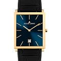 Jacques Lemans Jacques Lemans Classic 1-2173E  1-2173E кварцевые мужские часы синий циферблат, браслет кожаный — вид спереди