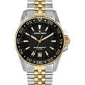 Jacques Lemans Jacques Lemans Liverpool Diver 1-2205N  1-2205N кварцевые мужские часы черный циферблат, браслет нержавеющая сталь с pvd-покрытием — вид спереди
