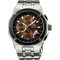 Orient Orient TD0S003T (FTD0S003T)  FTD0S003T кварцевые мужские часы  коричневый циферблат, браслет 18-каратное желтое золото — вид спереди