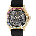 Philipp Plein Philipp Plein Plein Philipp PWRAA0523  PWRAA0523 механические мужские часы серый циферблат, браслет силикон — вид спереди