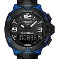 Tissot Tissot T-Race Touch Aluminium T081.420.97.057.00 T Race T0814209705700 кварцевые мужские часы  черный циферблат, браслет 18-каратное желтое золото — вид спереди
