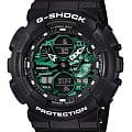 Casio Casio G-Shock GA-140MG-1A GA GA-140MG-1AER электронные мужские часы зеленый циферблат, браслет пластик — вид спереди