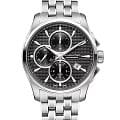 Hamilton Hamilton Jazzmaster Auto Chrono H32596131  H32596131 механические мужские часы черный циферблат, браслет нержавеющая сталь — вид спереди