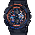 Casio Casio G-Shock GA-140CT-1A GA GA-140CT-1A электронные мужские часы черный циферблат, браслет пластик — вид спереди