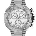 Tissot Tissot T-Race Chronograph T141.417.11.031.00 T Race T1414171103100 кварцевые мужские часы серебристый циферблат, браслет нержавеющая сталь — вид спереди