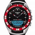 Tissot Tissot T-Tactile Sailing-Touch T056.420.27.051.00 T Touch T0564202705100 кварцевые мужские часы черный циферблат, браслет силикон — вид спереди