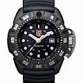 Luminox Luminox Scott Cassell Deep Dive 1550 XS.1551  XS.1551 кварцевые мужские часы черный циферблат, браслет каучук — вид спереди