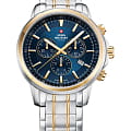 Swiss Military by Chrono Swiss Military by Chrono SM34052.27  SM34052.27 кварцевые мужские часы синий циферблат, браслет нержавеющая сталь с pvd-покрытием — вид спереди