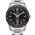 Hamilton Hamilton Broadway GMT Limited Edition H43725131  H43725131 механические мужские часы черный циферблат, браслет нержавеющая сталь — вид спереди