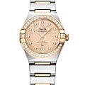 Omega Omega Constellation 131.25.29.20.58.002  13125292058002 механические женские часы золотой циферблат, браслет сталь + золото — вид спереди