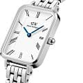 Daniel Wellington Daniel Wellington Quadro Roman Numerals 5-Link Silver DW00100691  наручные женские часы фото под углом.