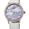 Orient Orient Fashionable Automatic RA-AK0004A  RA-AK0004A механические женские часы  перламутровый циферблат, браслет кожаный — вид спереди