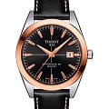 Tissot Tissot Gentleman Powermatic 80 Silicium 18K Gold T927.407.46.051.00 Gentleman T9274074605100 механические мужские часы черный циферблат, браслет кожаный — вид спереди