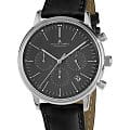 Jacques Lemans Jacques Lemans Retro Classic N-209ZA  N-209ZA автокварц (кинетик) мужские часы черный циферблат, браслет кожаный — вид спереди