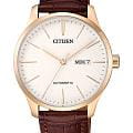 Citizen Citizen Automatic NH8353-18A  NH8353-18A механические мужские часы  бежевый циферблат, браслет кожаный — вид спереди