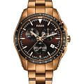 Rado Rado Hyperchrome Chronograph R32185153  R32185153 кварцевые мужские часы коричневый циферблат, браслет нержавеющая сталь с pvd-покрытием — вид спереди
