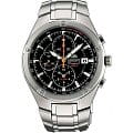 Orient Orient TD0P001B (FTD0P001B)  FTD0P001B кварцевые мужские часы  черный циферблат, браслет 18-каратное желтое золото — вид спереди