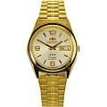 Orient Orient AB04001W (FAB04001W)  FAB04001W  мужские часы  золотой циферблат, браслет  — вид спереди