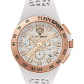 Plein Sport Plein Sport Thunderstorm Chrono PSABA0723  PSABA0723 кварцевые мужские часы  белый циферблат, браслет силикон — вид спереди