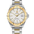 TAG Heuer TAG Heuer Aquaracer WAY2151.BD0912  WAY2151.BD0912 механические женские часы серебристый циферблат, браслет нержавеющая сталь + золото 18к — вид спереди