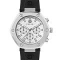 Philipp Plein Philipp Plein The Hexagon Chrono PWZBA0123  PWZBA0123 кварцевые мужские часы серебристый циферблат, браслет силикон — вид спереди