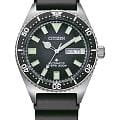 Citizen Citizen Promaster NY0120-01E  NY0120-01E механические мужские часы черный циферблат, браслет полиуретан — вид спереди