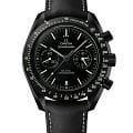 Omega Omega Speedmaster Dark Side of the Moon 311.92.44.51.01.004 Dark Side of The Moon 31192445101004 механические мужские часы черный циферблат, браслет кожаный — вид спереди