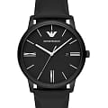 Emporio Armani Emporio Armani AR11573  AR11573 кварцевые мужские часы  черный циферблат, браслет кожаный — вид спереди