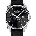 Jacques Lemans Jacques Lemans Derby 1-2200A  1-2200A механические мужские часы  черный циферблат, браслет кожаный — вид спереди