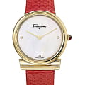 Salvatore Ferragamo Salvatore Ferragamo SFIY00319  SFIY00319 кварцевые женские часы перламутровый циферблат, браслет кожаный — вид спереди