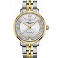 Certina Certina DS Caimano Lady Powermatic 80  C035.207.22.037.02 DS Caimano C0352072203702 механические женские часы серебристый циферблат, браслет сталь c pvd покрытием — вид спереди