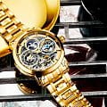 Stuhrling Stuhrling Luciano 371B.03 механические мужские часы часы крупный план золотой циферблата