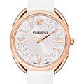 Swarovski Swarovski 5452459  5452459 кварцевые женские часы белый циферблат, браслет кожаный — вид спереди