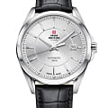 Swiss Military by Chrono Swiss Military by Chrono SMA34085.14  SMA34085.14 механические мужские часы серебристый циферблат, браслет кожаный — вид спереди