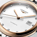 Longines Longines Flagship L4.974.3.99.7 механические мужские часы часы крупный план белый циферблата