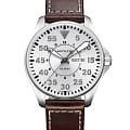 Hamilton Hamilton Khaki Aviation Pilot Day Date Quartz H64611555  H64611555 кварцевые мужские часы серебристый циферблат, браслет кожаный — вид спереди