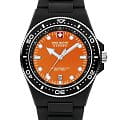 Swiss Military Hanowa Swiss Military Hanowa Ocean Pioneer SMWGN0001187  SMWGN0001187 кварцевые мужские часы оранжевый циферблат, браслет силикон — вид спереди